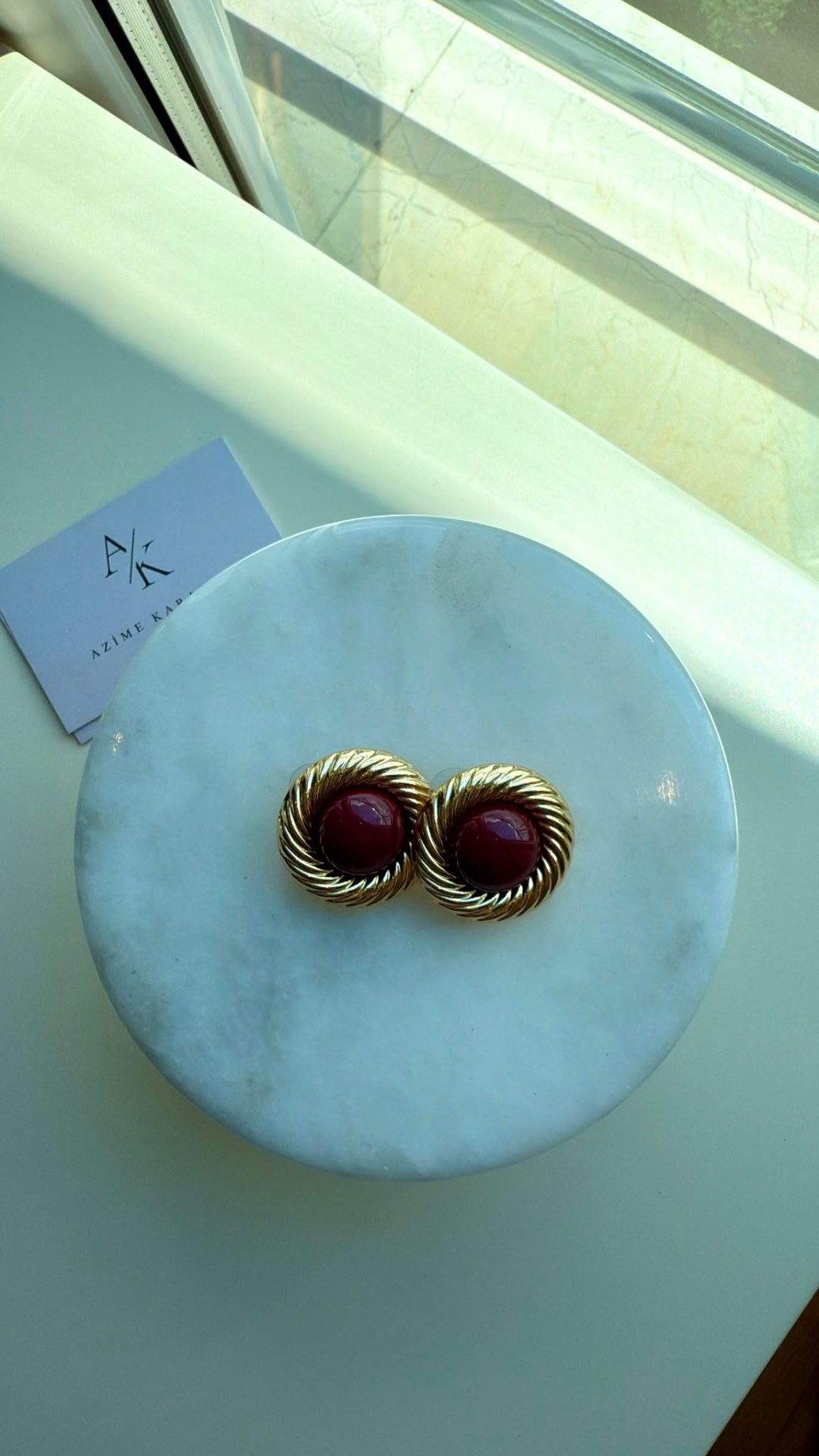 Vintage Bordo Küpe